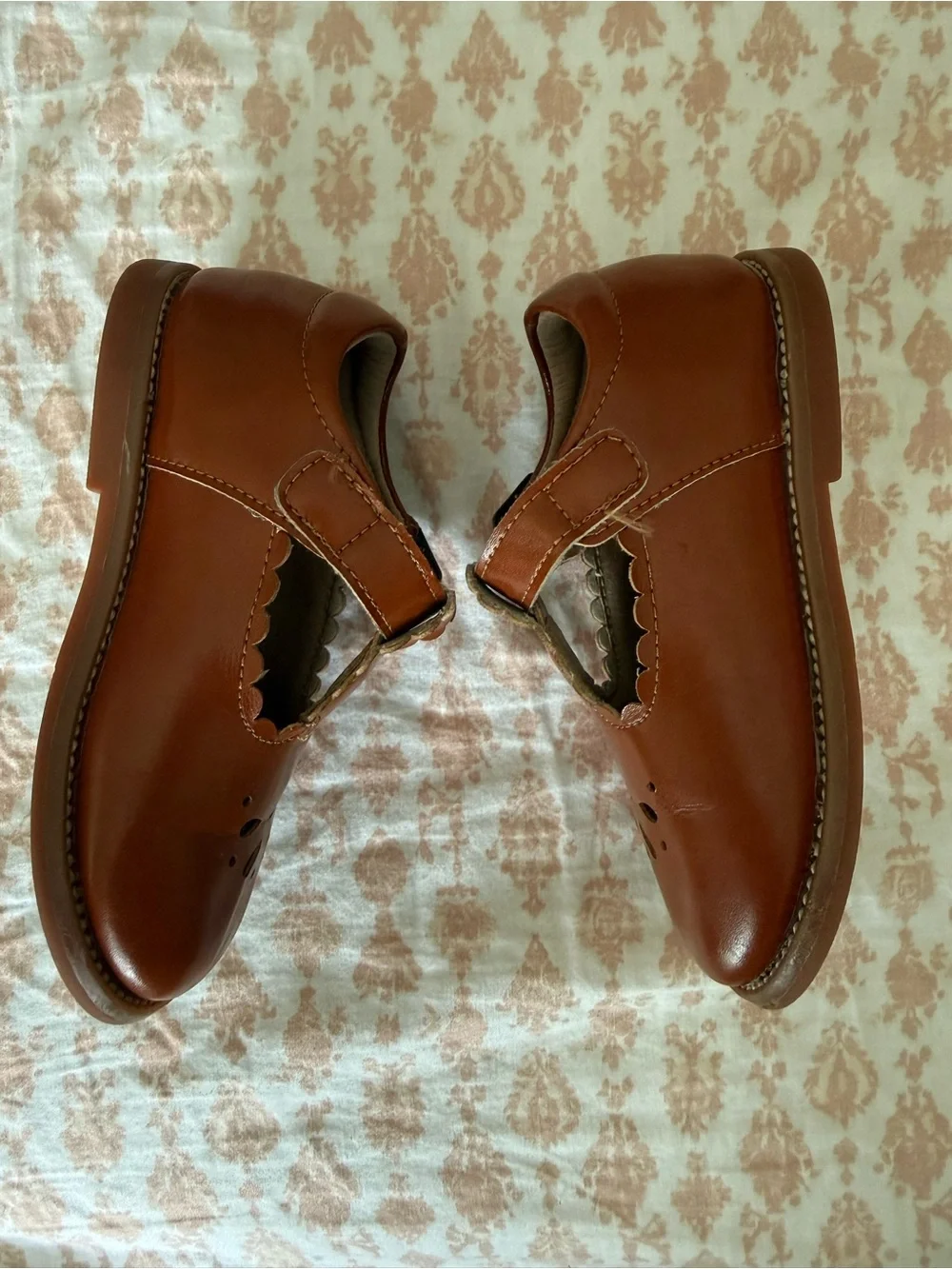 Girls' Brown Leather Mary Jane Shoes